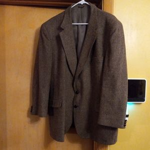 VTG 1970'S BROWN TWEED 100% WOOL JACKET,CROSS COUNTRY CLOTHES MEASUREMT BELOW